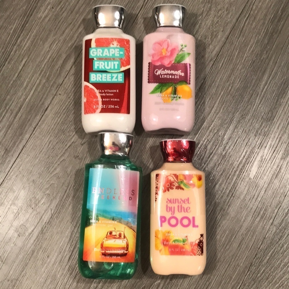 Bath & Body Works NEW SEALED Lot of 4 Retired Fragrances 3 lotions 1 body wash